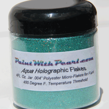 4 oz Jar Aqua Blue Holographic Metal Flake