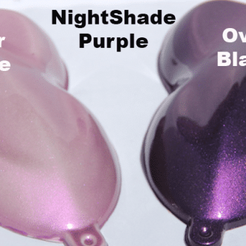 Nightshade Purple Pink Candy Paint Pearl over White and Black