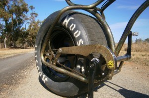 Gold holographic on pedro the muscle bike!